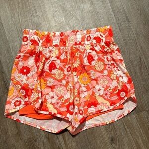 70'S FLORAL ACTIVE WEAR SHORTS (S)